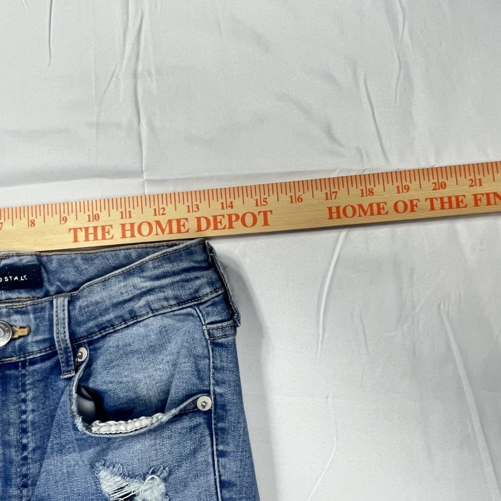 AÉROPOSTALE Super High Rise Jegging Women's Size 8 Distressed Ripped Denim - Picture 8 of 11
